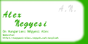 alex negyesi business card